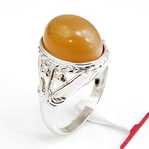 Sell Sterling Silver Natural Moonstone Ring, Cz Jewelry, Tourmaline Pendant, Fashion Jewelry