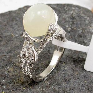 Sell Sterling Silver Natural Moonstone Ring, Tourmaline / Citrine / Amethyst Ring, Cz Jewelry Earrin