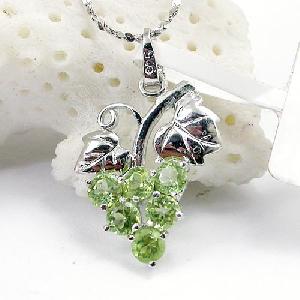 Sell Sterling Silver Natural Olivine Pendant, Citrine Ring, Ruby Bracelet, Prehnite Pendant, Earring