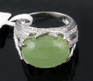 Sell Sterling Silver Natural Prehnite Ring, Citrine / Sapphire / Ruby Ring, Earring, Tourmaline Pend