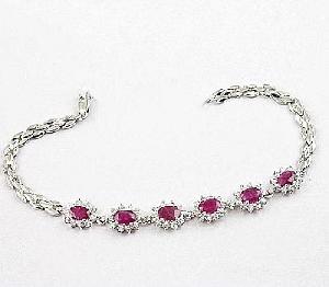 sterling silver ruby bracelet amethyst earring tourmaline ring pendant