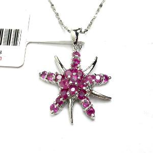 Sell Sterling Silver Natural Ruby Pendant, Amethyst Earring, Blue Topaz / Olivine / Sapphire Ring