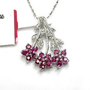 Sell Sterling Silver Natural Ruby Pendant, Citrine / Blue Topaz / Olivine Earring, Amethyst Pendant