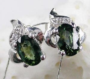 Sell Sterling Silver Natural Sapphire Earring, Prehnite / Jadeite Bracelet, Earring, Pendant, Cz Jew