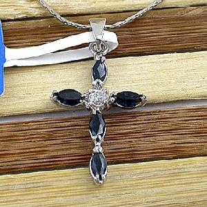 sterling silver sapphire pendant brass cz jewelry blue topaz ring earring