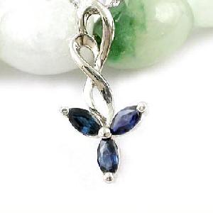 Sell Sterling Silver Natural Sapphire Pendant, Cz Jewelry, Tourmaline / Moonstone Pendant, Earring, 