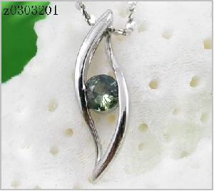 Sell Sterling Silver Natural Sapphire Pendant, Tourmaline Ring, Jadeite Bracelet, Prehnite Earring, 