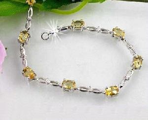 sterling silver topaz bracelet jadeite olivine citrine ring pendant