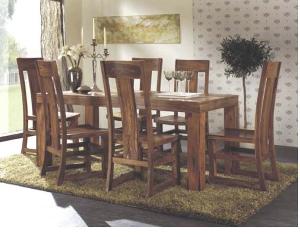 Bali Rectangular Dining Set Antique Repro Style Mahogany Teak Indoor Furniture