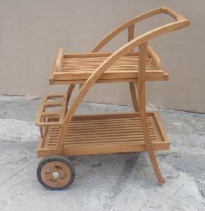 Tea Outdoor Trolley Table Teak Garden Furniture