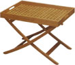 Teak Curve Slats Standing Tray Teka Outdoor Indoor Furniture