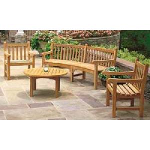 teak garden corner arm chair bench round coffee table outdoor furniture