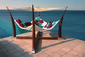 Teak Outdoor Hammock Day Bed Teka Garden Furniture, Exclusive Item Indonesia