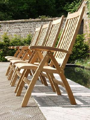 Teka Bali Reclining Chair Five Position Teak Garden Furniture