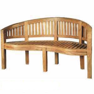 Teka Peanut Banana Garden Bench 2 Seater Teak Outdoor Furniture