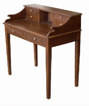 writing desk study table mahogany 6 drawers indoor furniture