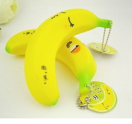 Pvc Banana Shape Keychain