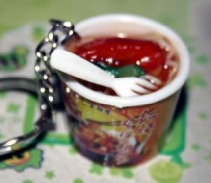 pvc instant noodle keychain