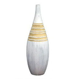 Decorative Wood Vase V6-244-raw2-waw