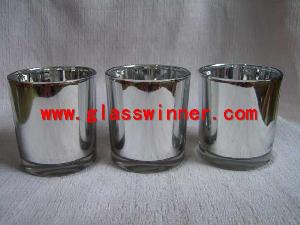 Metallic Glass Silver Glass