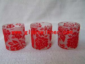 Red Flocking Glass