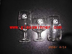 Silk Screen Goblet Glass