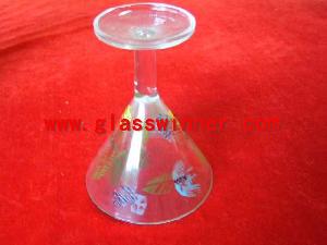 Silk Screen Martini Glass