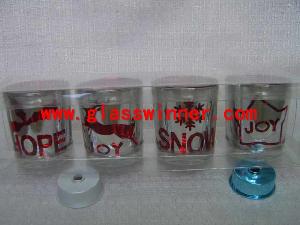 snowflake cut glass cup