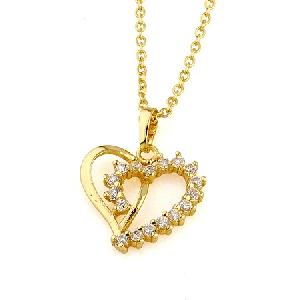 factory 18k gold plating brass cubic zirconia pendant fashion ring beacelet