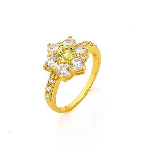 Factory For 18k Gold Plating Brass Cubic Zirconia Ring, Natural Prehnite Ring, Gemstone Earring