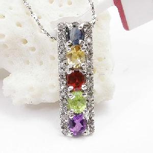 Factory For Sterling Silver Color Gemstone Pendant, Tourmaline Ring, Blue Topaz Necklace, Ring