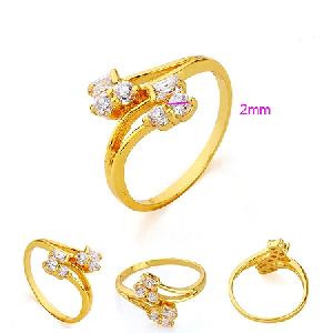 Manufactory For 18k Gold Plating Brass Cubic Zirconia Ring, Costume Jewelry, Semi-precious Stone Rin