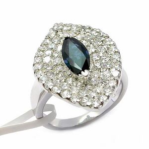 manufactory sterling silver sapphire ring gemstone jewelry fashion cz