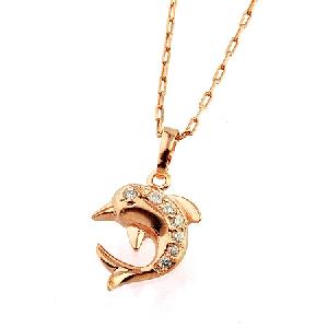 Sell 18k Gold Plating Brass Cubic Zirconia Dolphin Pendant, Titanium Plated Ring, Bracelet