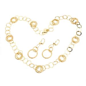 Sell 18k Gold Plating Brass Cubic Zirconia Jewelry Set Earring Necklace , Cz Fashion Jewelry