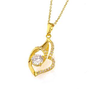 Sell 18k Gold Plating Brass Cubic Zirconia Pendant, Also Sell Natural Olivine Ring, Sapphire Bracele