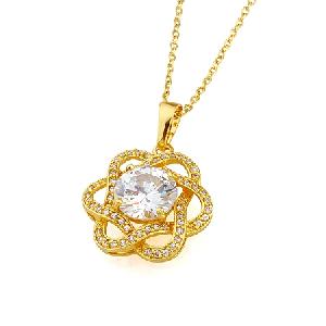 18k gold plating brass cubic zirconia pendant cz jewelry necklace earring bracelet