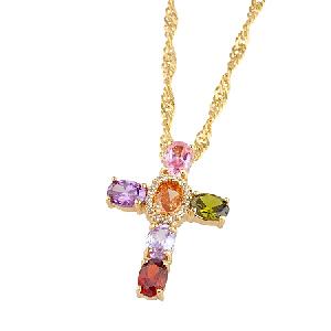 Sell 18k Gold Plating Brass Cubic Zirconia Pendant, Costume Jewelry Bracelet, Pendant, Cz Ring