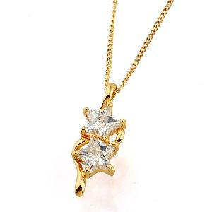 Sell 18k Gold Plating Brass Cubic Zirconia Pendant, Fashion Brass Cz Jewelry, Titanium Plated Bracel