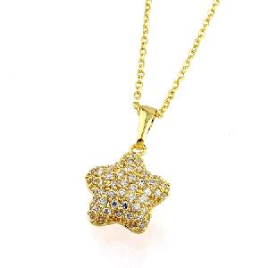 Sell 18k Gold Plating Brass Cubic Zirconia Pendant, Fashion Earring, Necklace, Sterling Silver Jewel