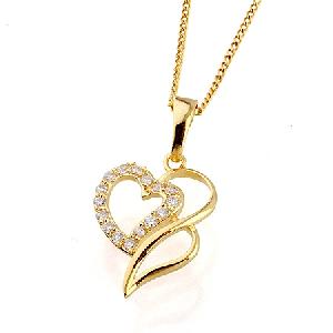 Sell 18k Gold Plating Brass Cubic Zirconia Pendant, Fashion Rhinestone Jewelry, Pearl Necklace