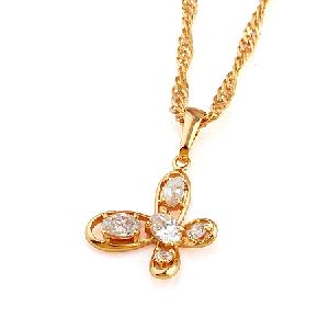 18k gold plating brass cubic zirconia pendant fashion rhinestone ring silver jewelry