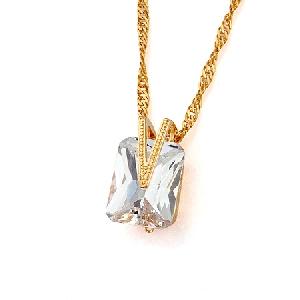 Sell 18k Gold Plating Brass Cubic Zirconia Pendant, Fashion Semi-precious Stone Bracelet, Ring