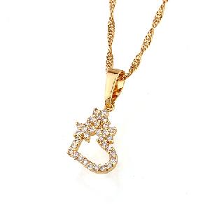 Sell 18k Gold Plating Brass Cubic Zirconia Pendant, Titanium Ring, Costume Jewelry Bracelet