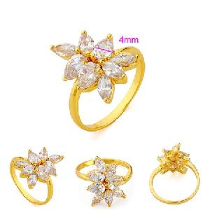 18k gold plating brass cubic zirconia ring drop earring cz jewelry rhinestone fashion jewelr