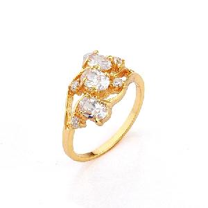 Sell 18k Gold Plating Brass Cubic Zirconia Ring, Sterling Silver Jewelry, Fashion Titanium Bracelet