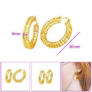 Sell 18k Gold Plating Brass Hoop Earring, Costume Jewelry, Silver Jewelry, Gemstone Pendant