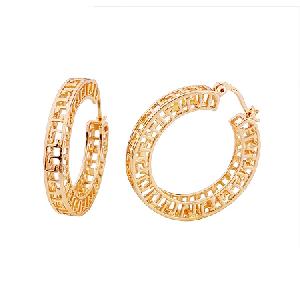 18k gold plating brass hoop earring titanium plated bracelet cz jewelry