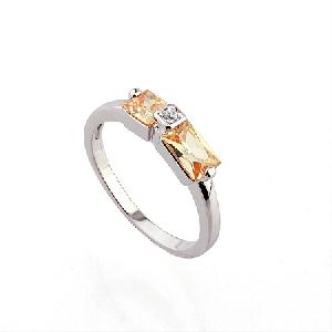 Sell Rhodium Plated Brass Cubic Zirconia Ring, Rhinestone Fashion Jewelry, Bracelet, Pendant