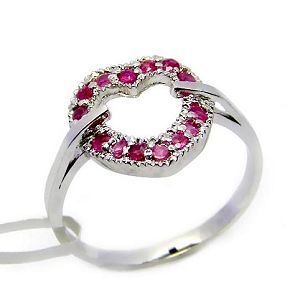 Sell Sterling Silver Heart Love Natural Ruby Ring, Olivine Ring, Garnet / Tourmaline Pendant, Earrin